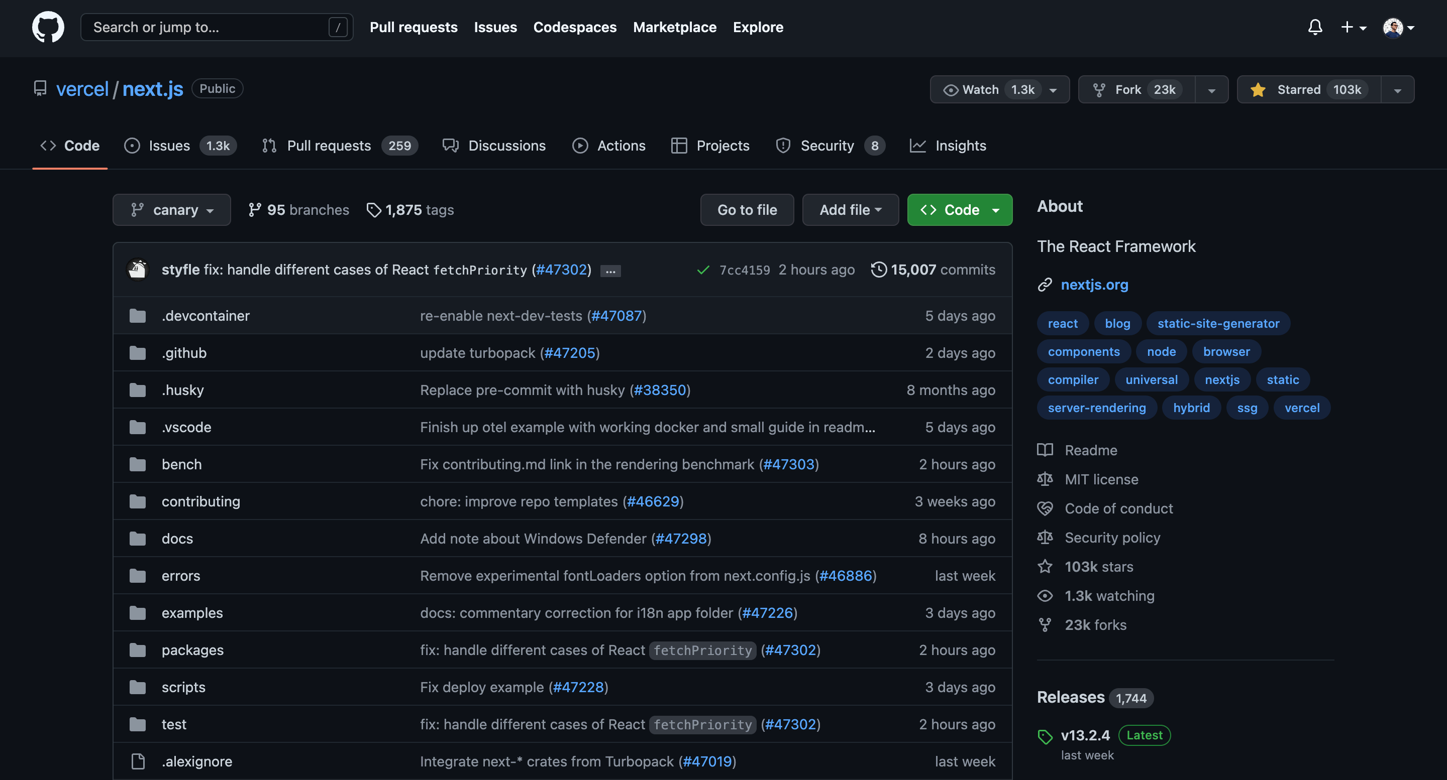 Dark mode on GitHub